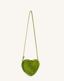 Alternative view of Arlene Velvet Heart Shaped Bag - Green