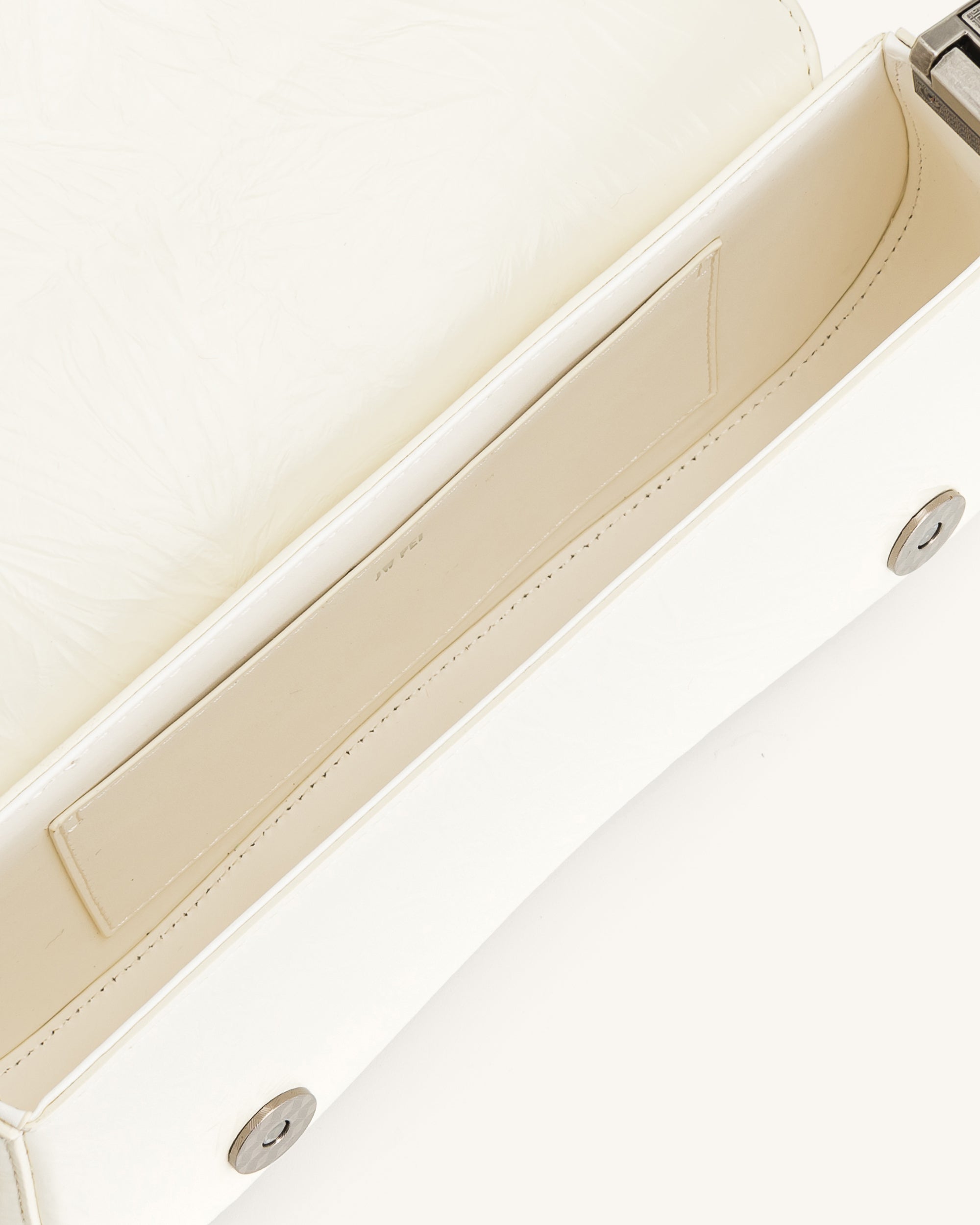 Joy Crushed Shoulder Bag - White - Image 5
