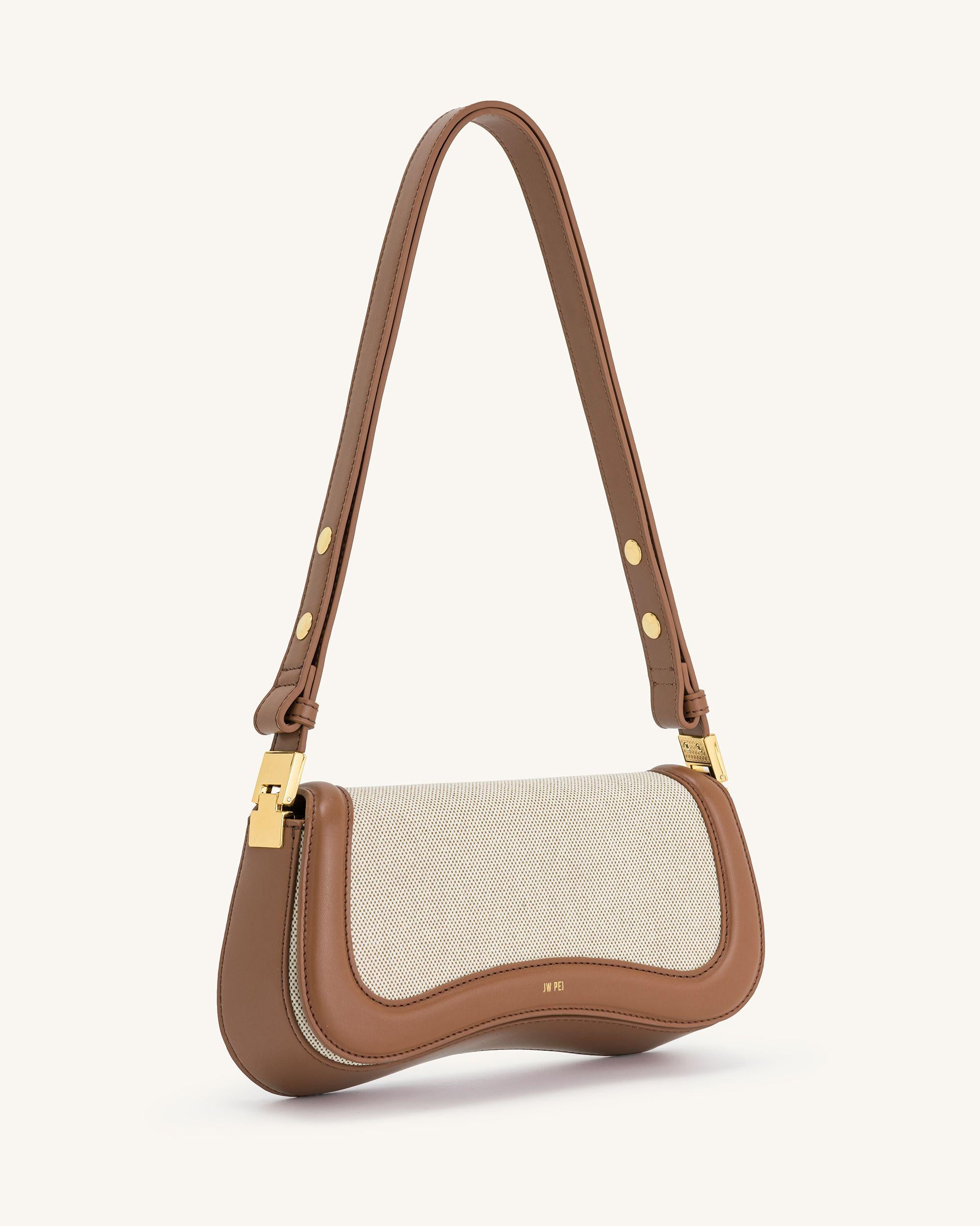 Joy Shoulder Bag - Brown Canvas - Image 2