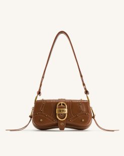 Joy Crushed Shoulder Bag - Brown