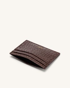 Alternative view of The Card Holder - Brown Croc