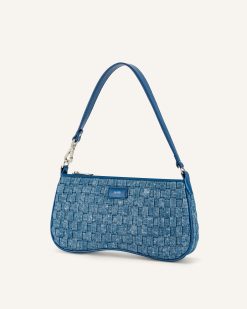 Alternative view of Eva Shoulder Handbag - Blue Denim Weave