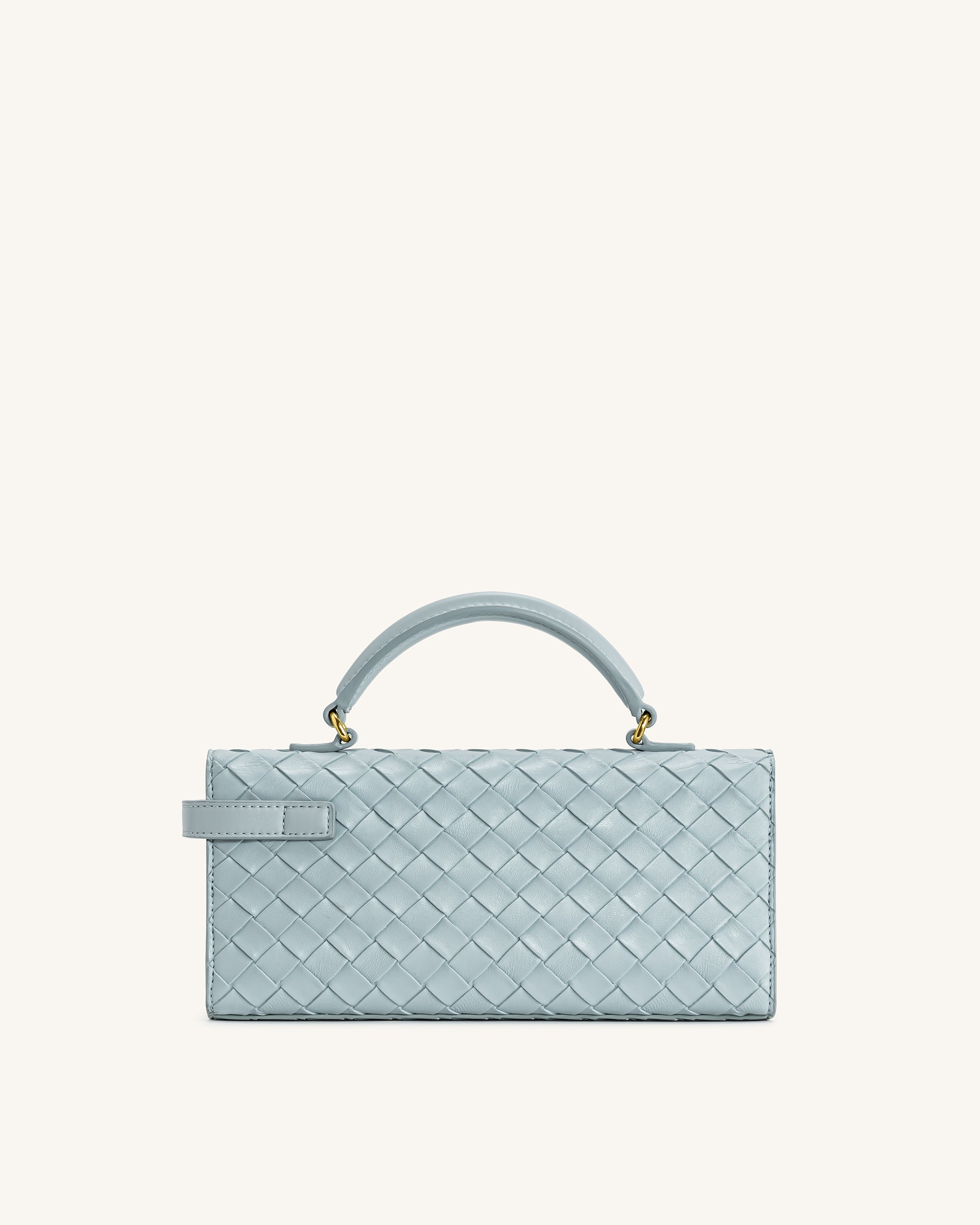 Keyla Weave Texture Top Handle Bag - Blue - Image 3