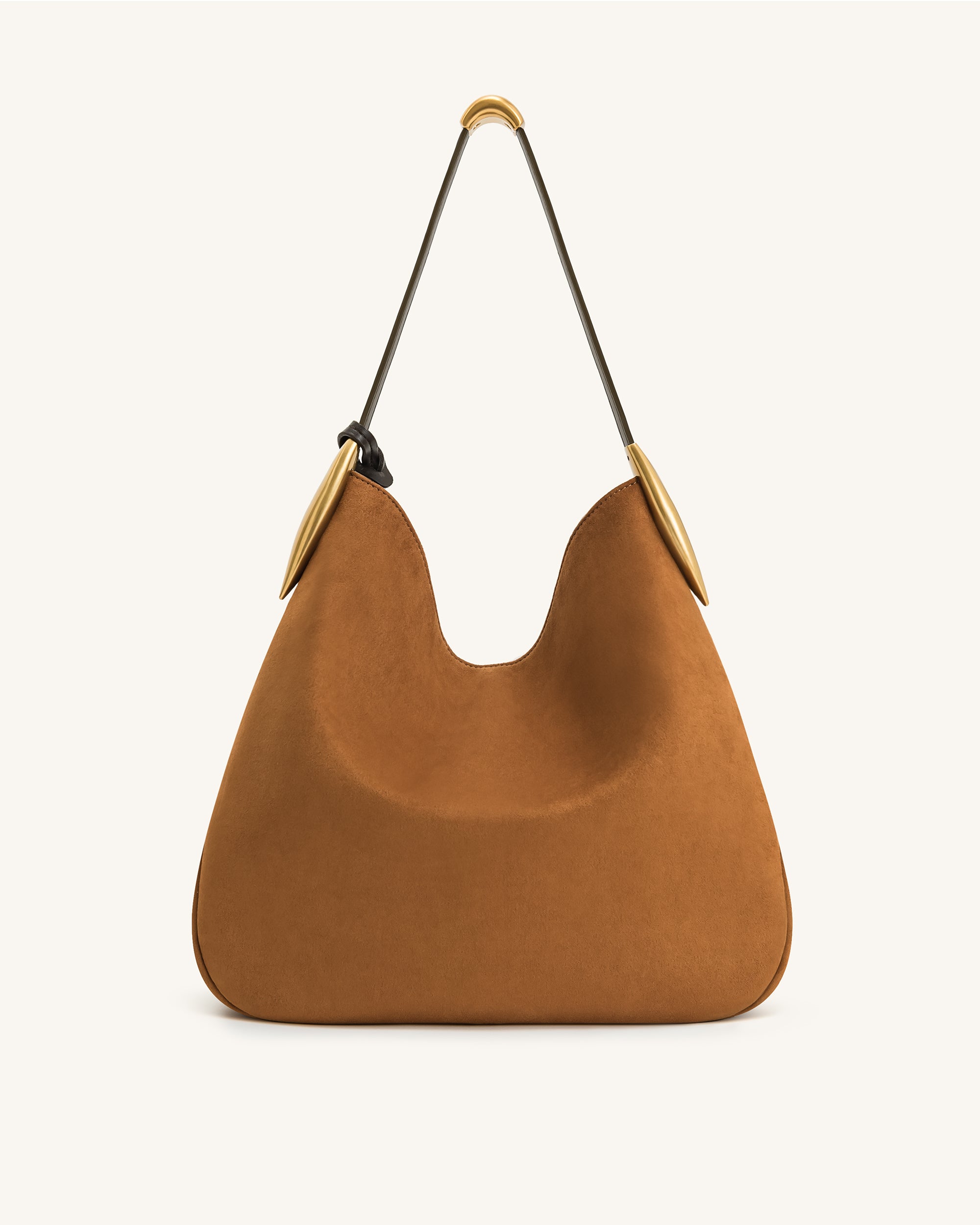 Nina Metal Charm Hobo Bag - Brown - Image 3