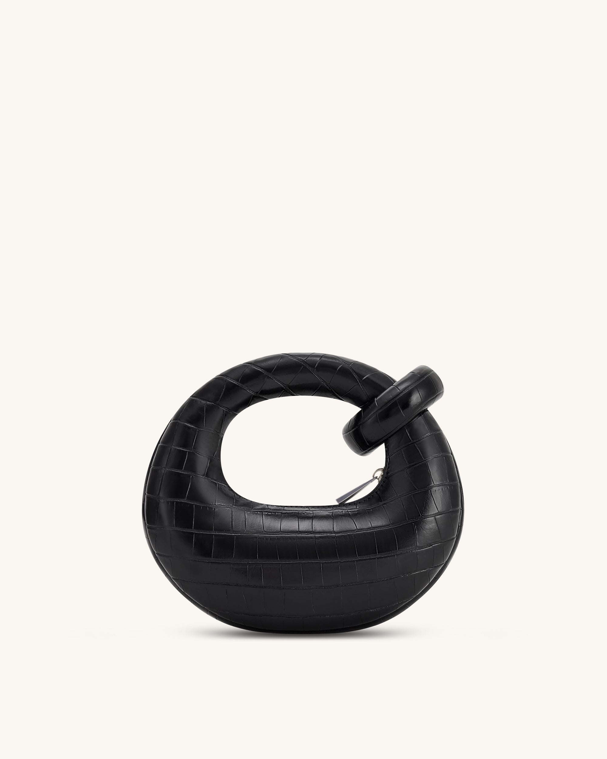 Abacus Mini Top Handle Bag - Black Croc - Image 3