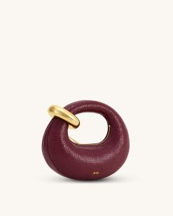 Alternative view of Abacus Faux Snake-Effect Mini Top Handle Bag - Burgundy