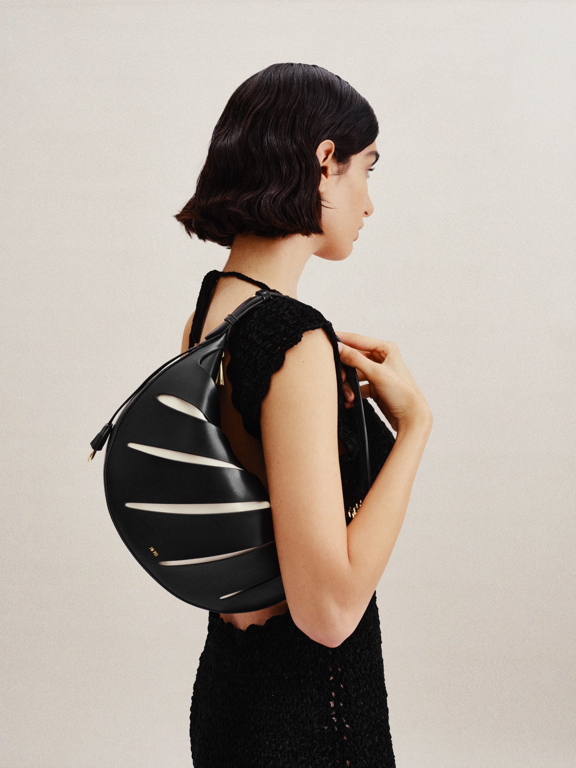 Jana Hollow Out Shoulder Bag - Black - Image 2
