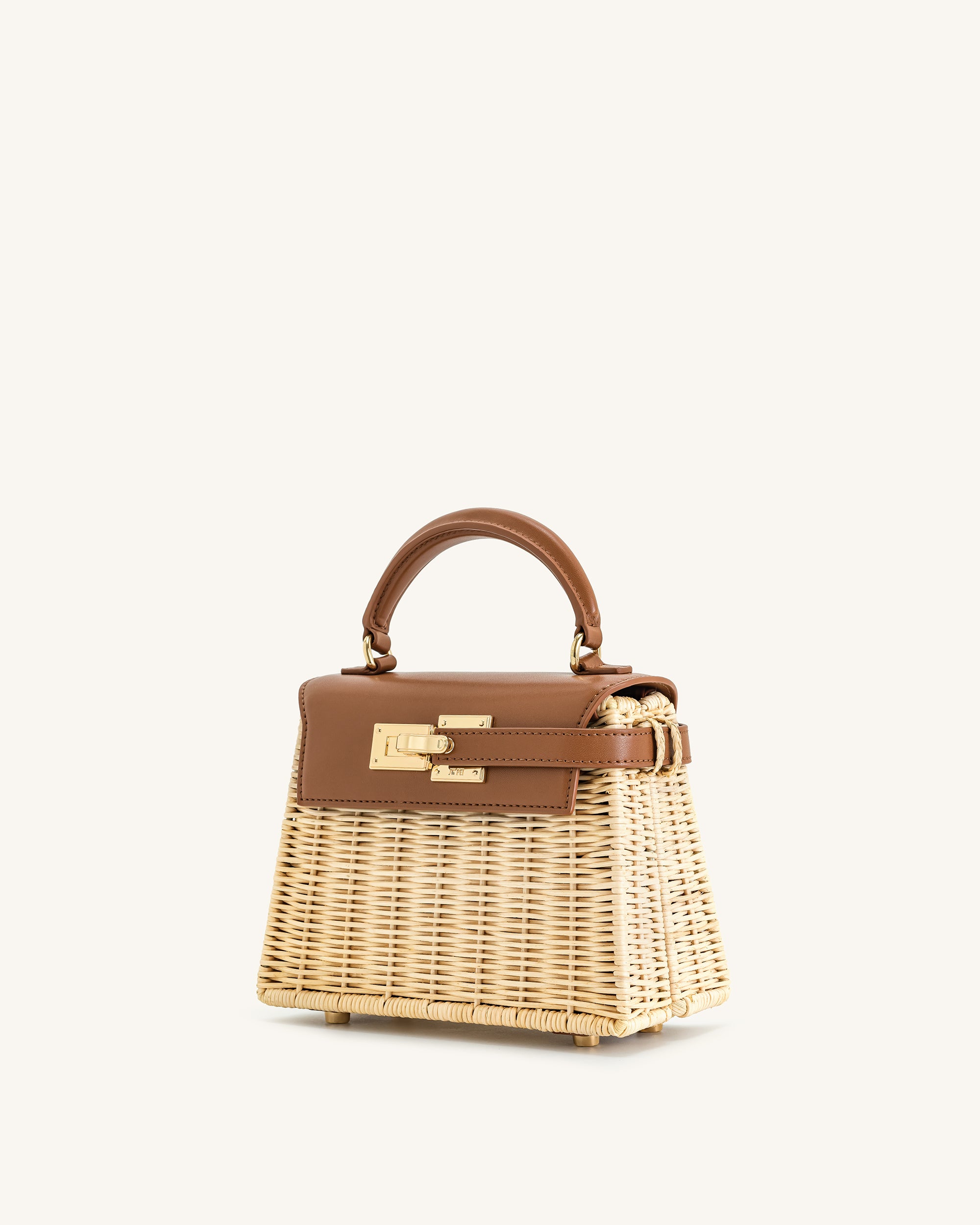 Elise Natural Rattan Weaving Handbag - Brown Rattan - Image 2