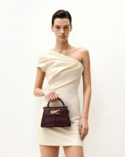 Alternative view of Elise Top Handle Bag - Deep Burgundy