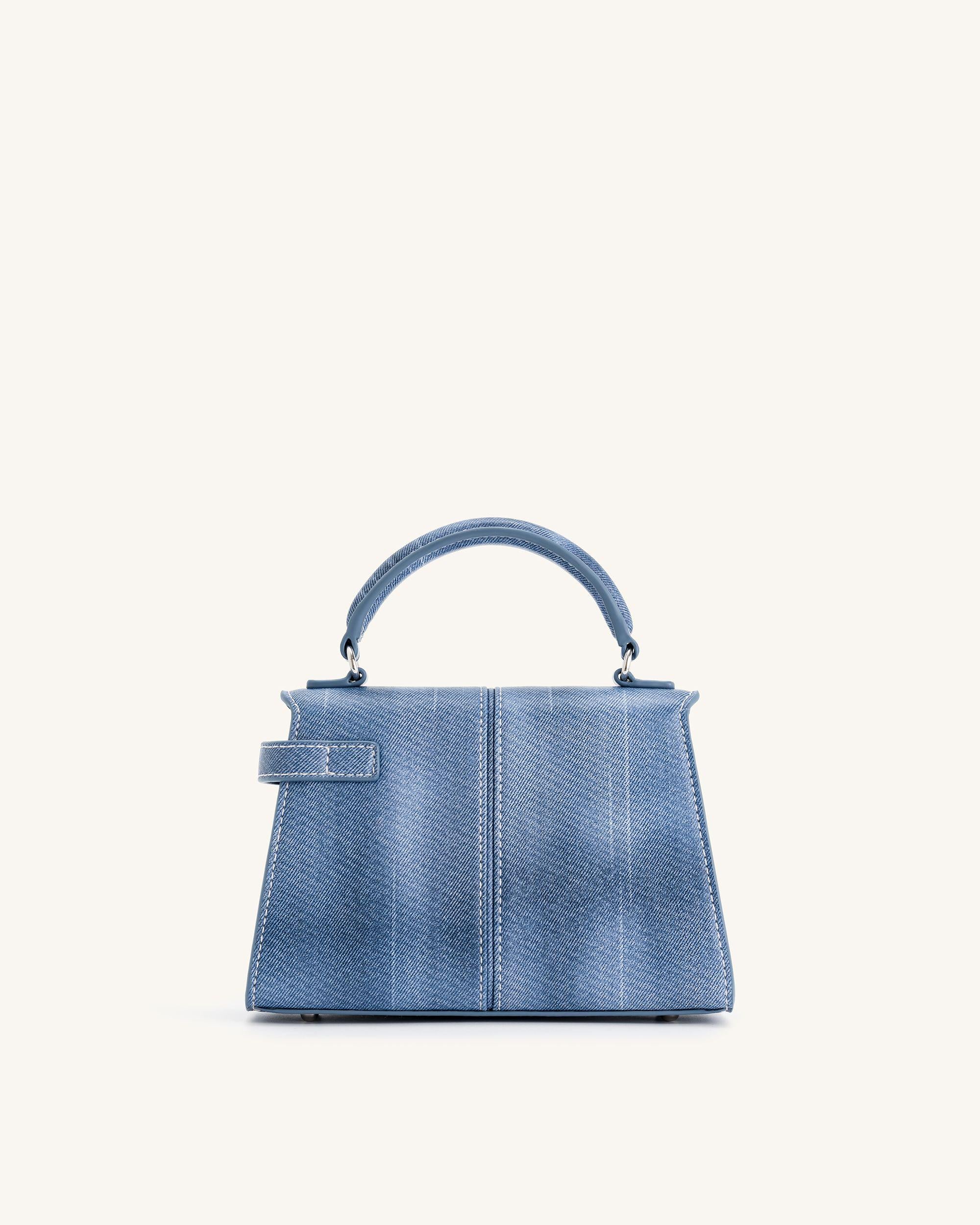 Elise Top Handle Bag - Blue - Image 3