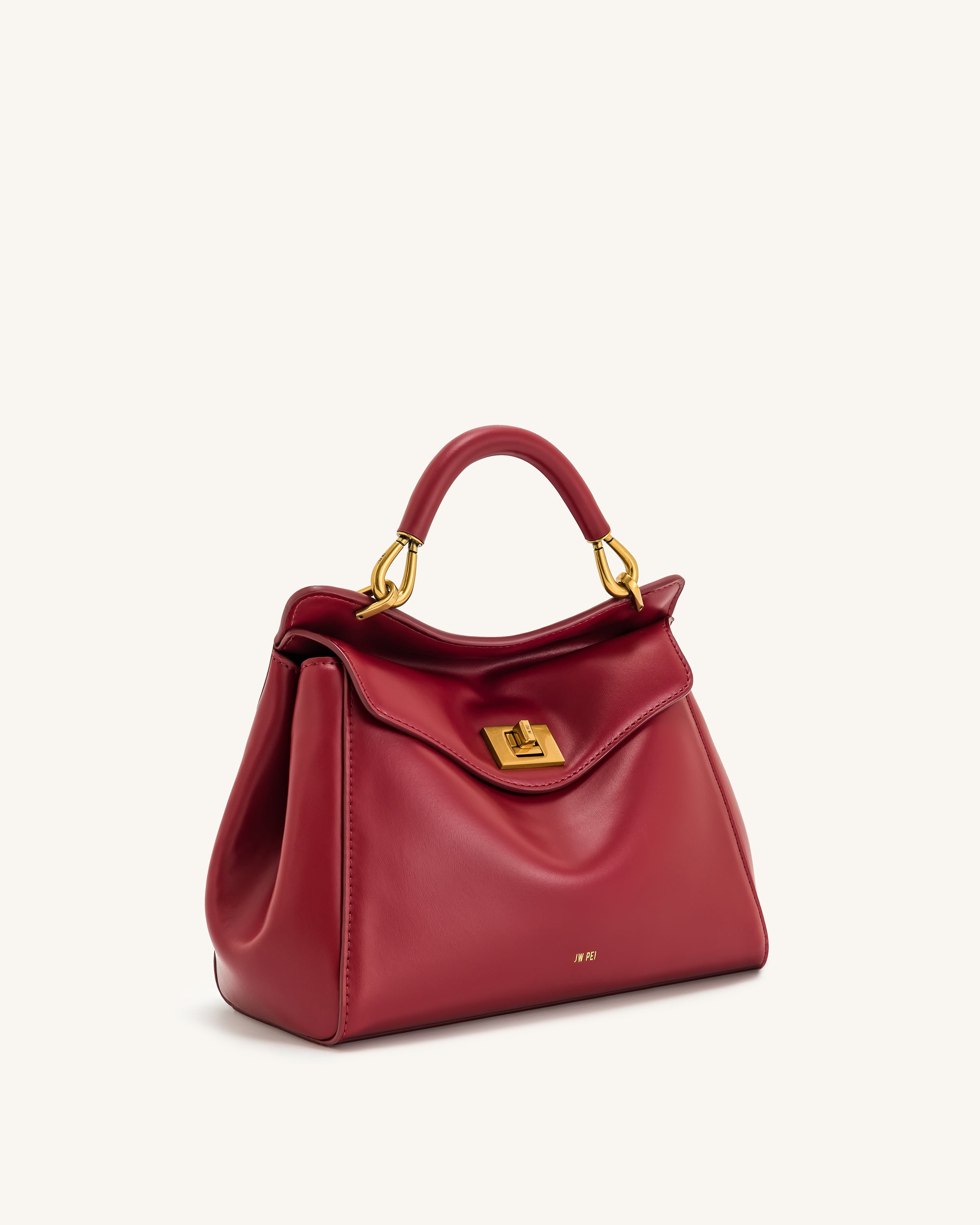 Lucia Classic Top Handbag - Claret - Image 3