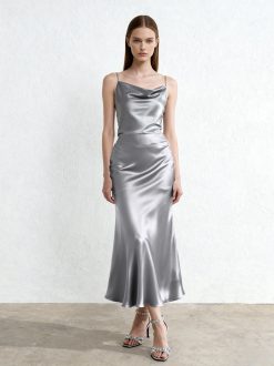 Alternative view of Liquid Satin Cowl Camisole - Silver