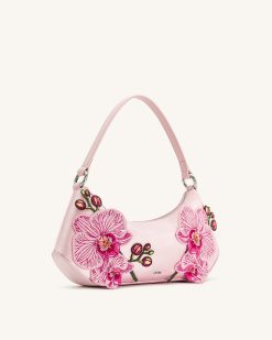 Alternative view of Lily Orchid Embroidered Shoulder Bag - Pink
