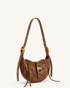 Alternative view of Tessa Crushed Shoulder Bag - Brown