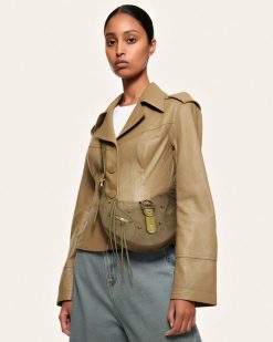 Alternative view of Tessa Suede Shoulder Bag - Dark Olive