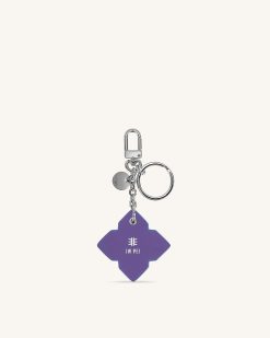 Alternative view of Rhombus Bag Charm And Key Holder - Purple & Classic Blue