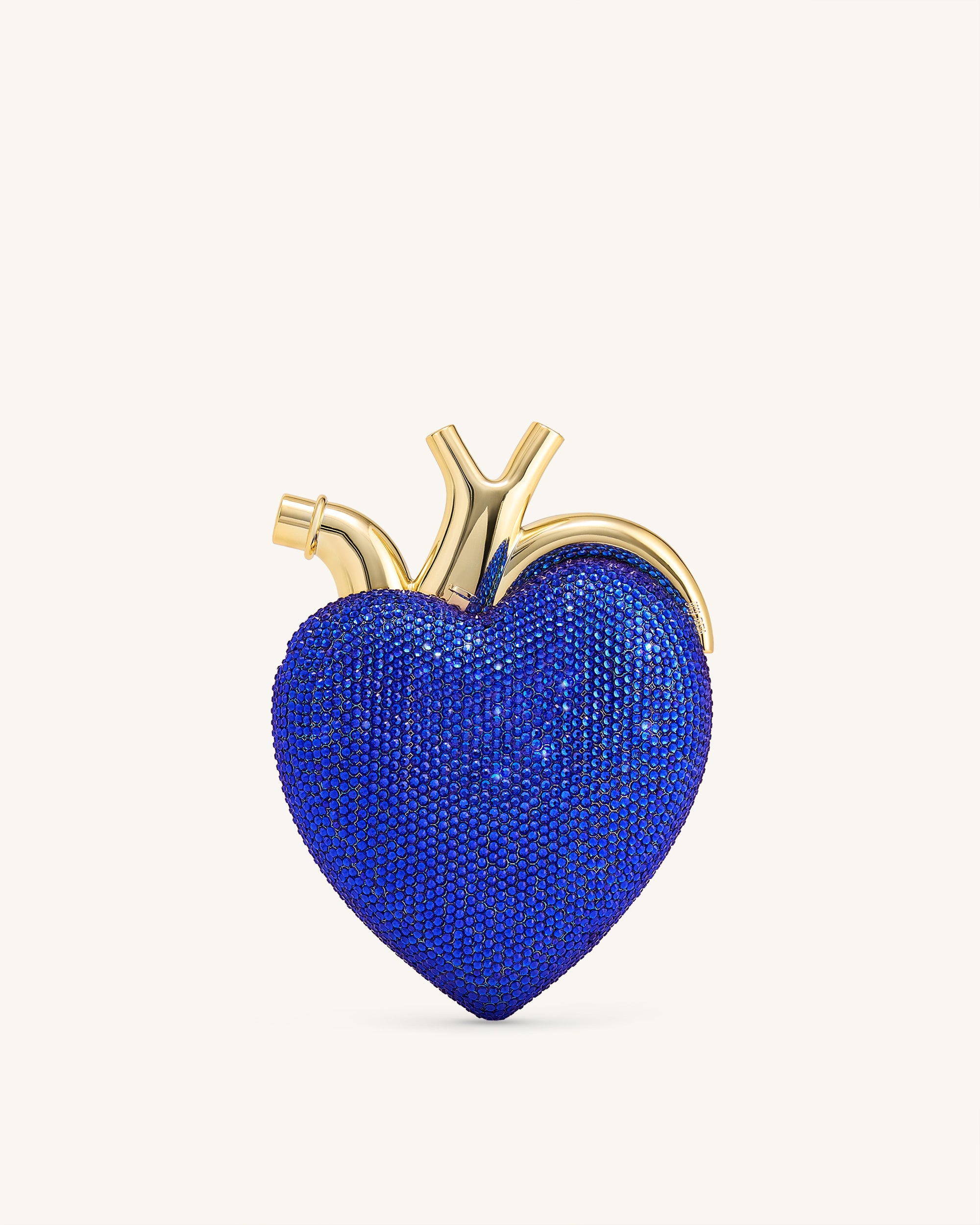 Maren Artificial Crystal Heart Shaped Bag - Cobalt Blue - Image 4