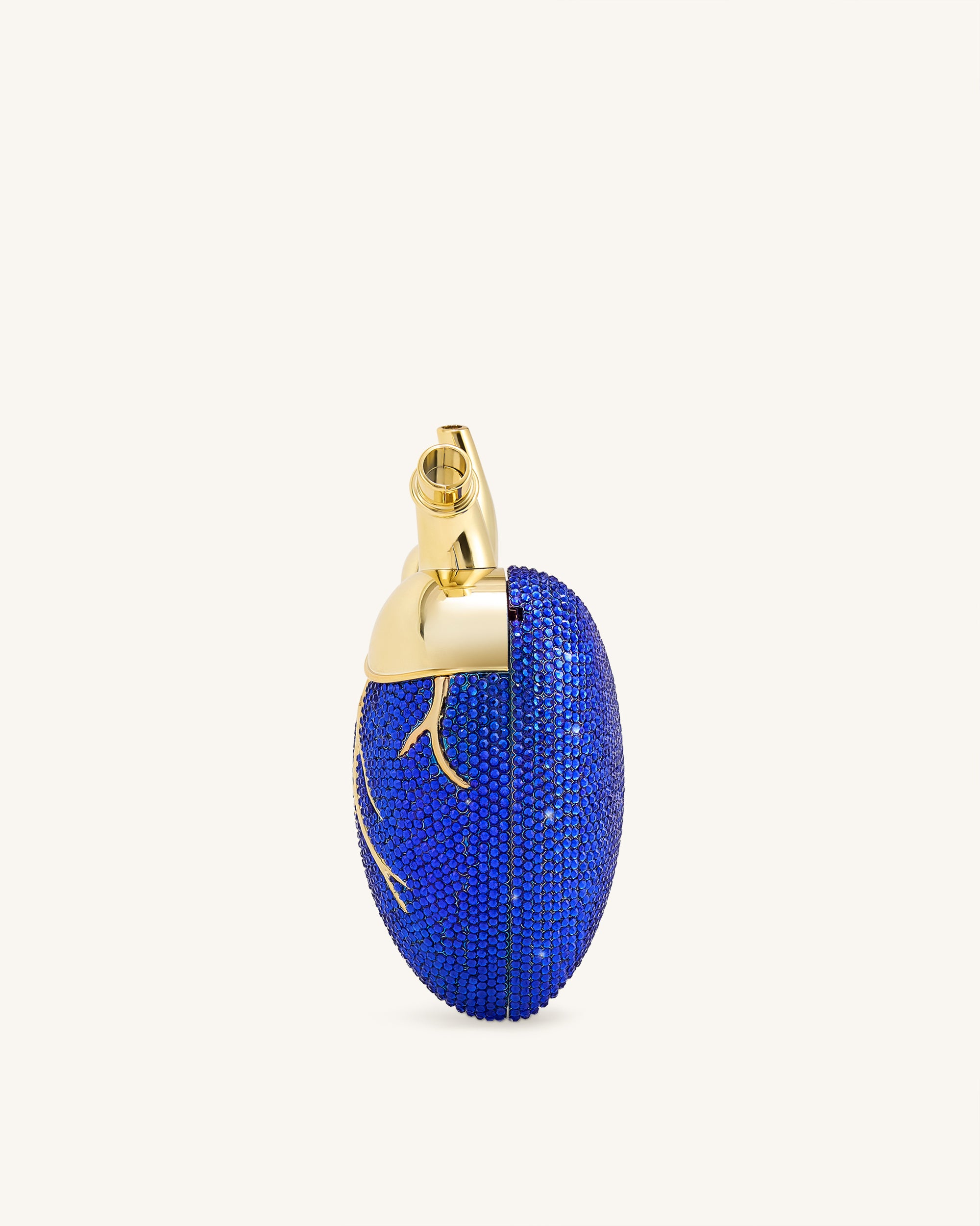 Maren Artificial Crystal Heart Shaped Bag - Cobalt Blue - Image 3