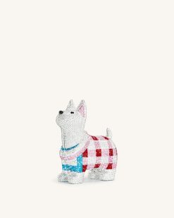 Alternative view of Eden Puppy Shape Faux Crystal Clutch - White