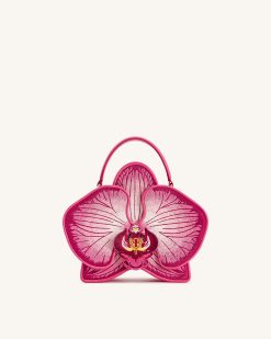 Flora Orchid Shaped Top Handle Bag - Pink