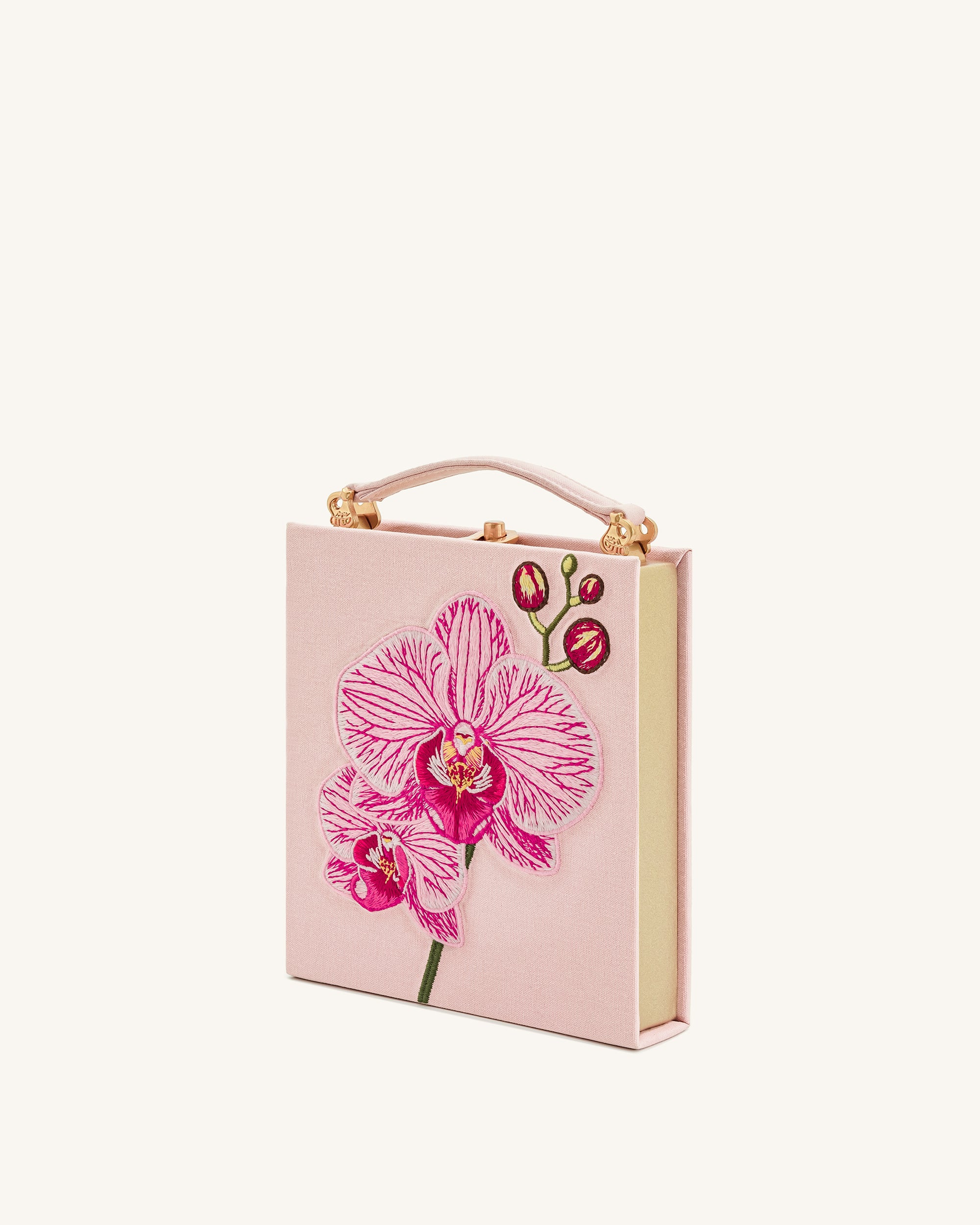 Taya Orchid Motif Book Shape Clutch Bag - Pink - Image 2