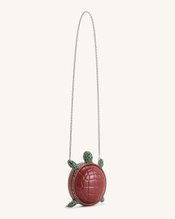 Alternative view of Ava Turtle Shape Handbag - Brown
