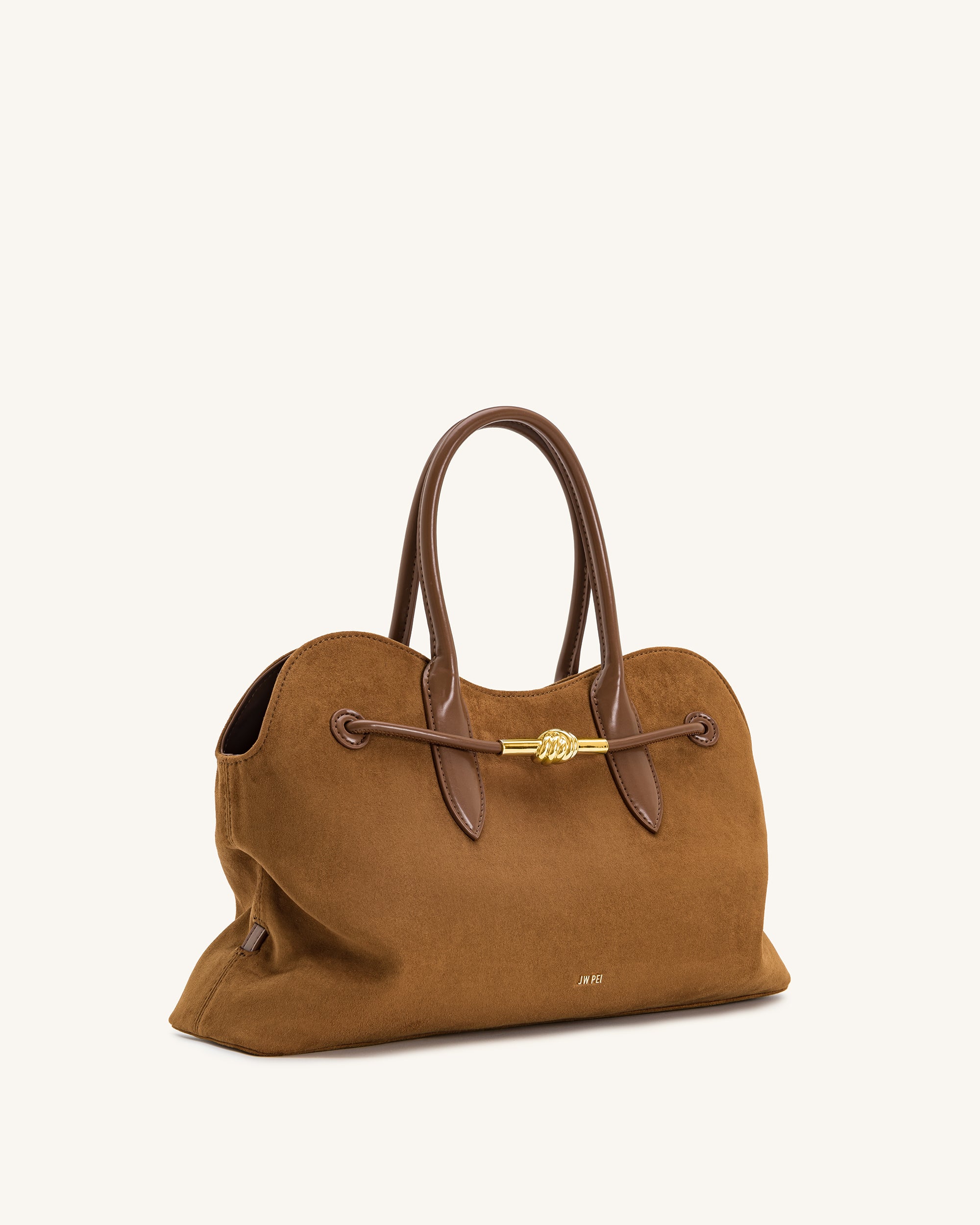 Adele Metal Rope Knot Tote Bag - Caramel Brown - Image 3