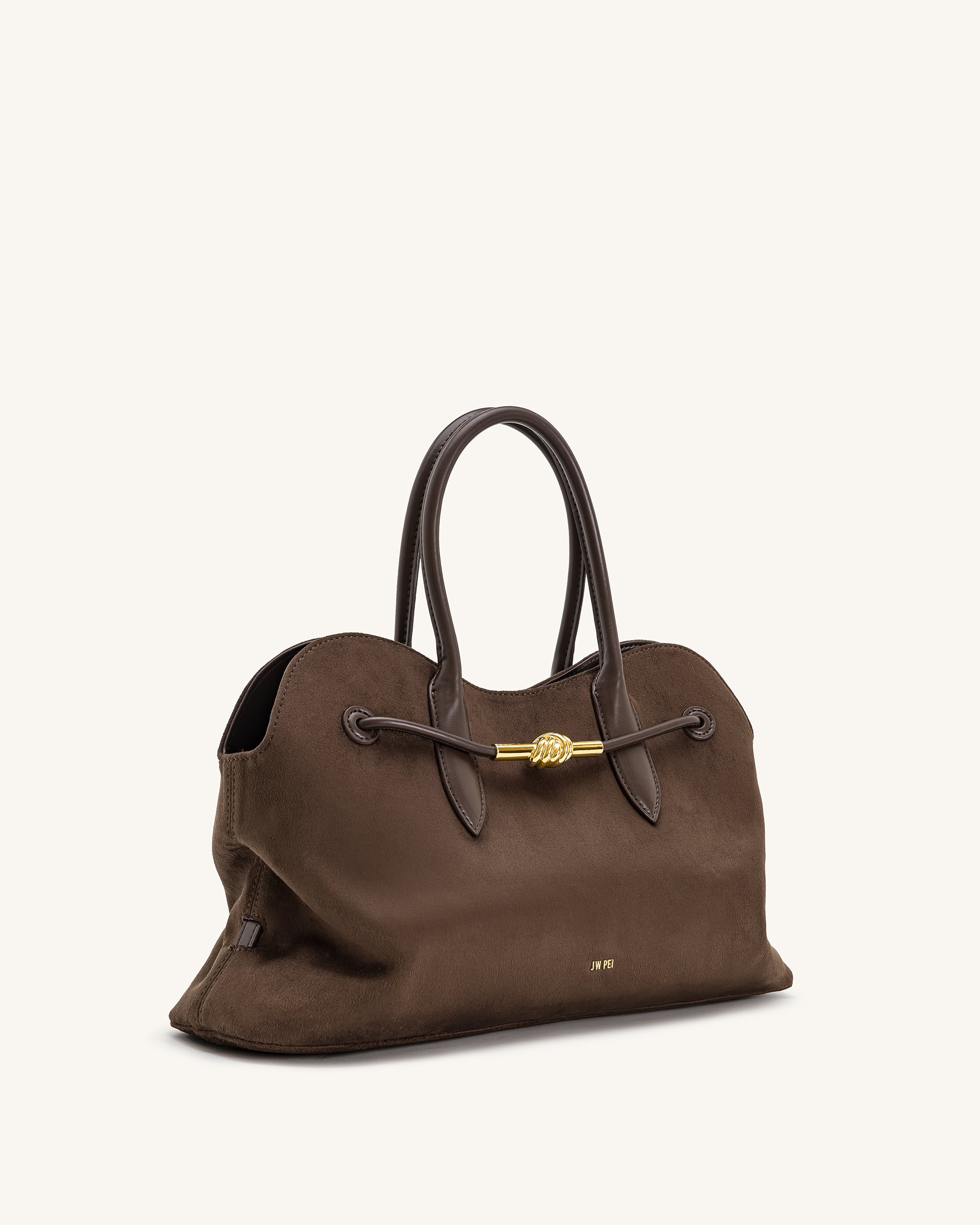 Adele Metal Rope Knot Tote Bag - Mocha Brown - Image 2