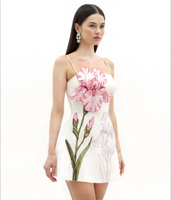 Alternative view of Iris Appliqué Mini Dress - White