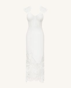 Alternative view of Orchid Embroidered Corset Dress - White