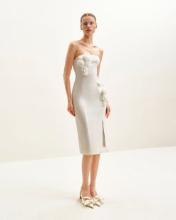 Alternative view of Petal Perfection Cocktail Dress - White