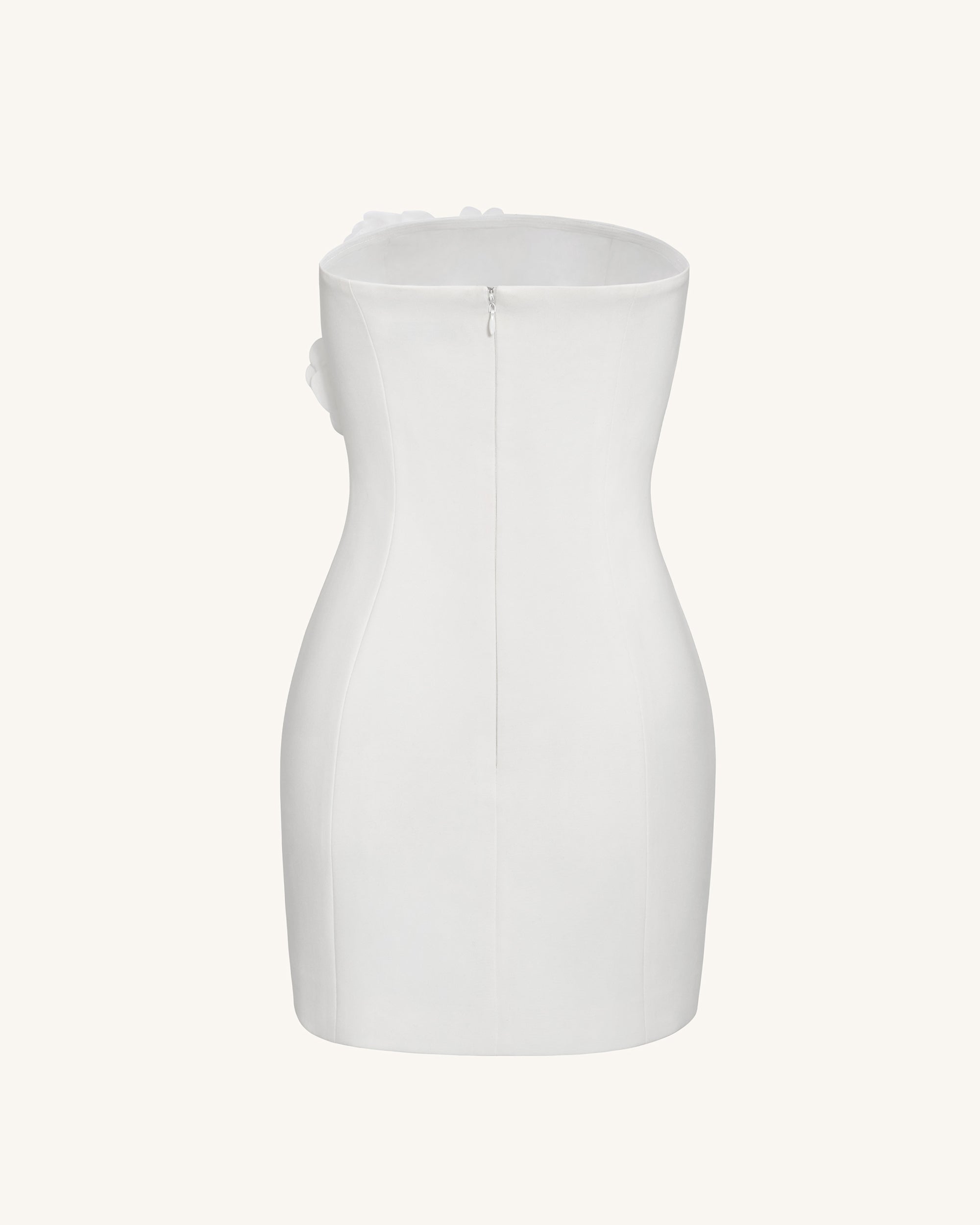Blossoming Elegance Strapless Dress - White - Image 6