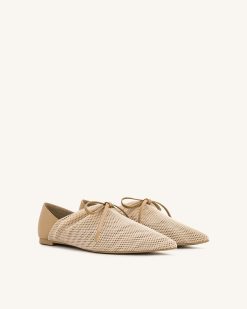 Alternative view of Reilly Fishnet Ballerina Flats - Apricot