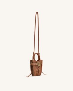 Alternative view of FEI Crushed Straps Phone Bag - Brown