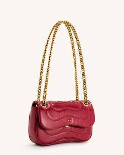 Alternative view of Tina Quilted Chain Crossbody - Claret