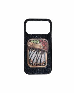 Sardine Can Art Artificial Crystal Phone Case - Black