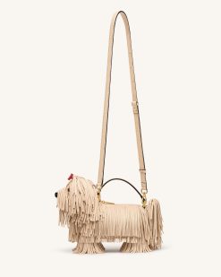 Alternative view of Coco Shaggy Dog Shaped Handle Bag - Apricot