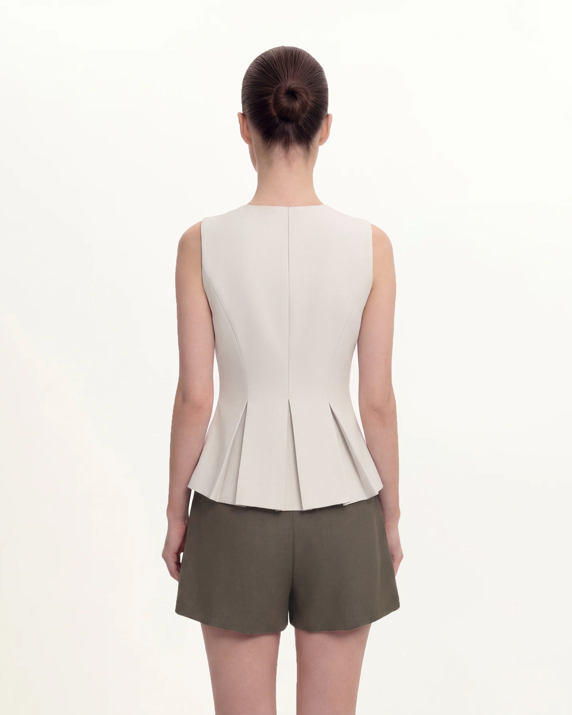 Structured Seam Round - Beige - Image 5