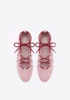 Alternative view of Iria Lace-Up Ballet Flats - Dusty Rose
