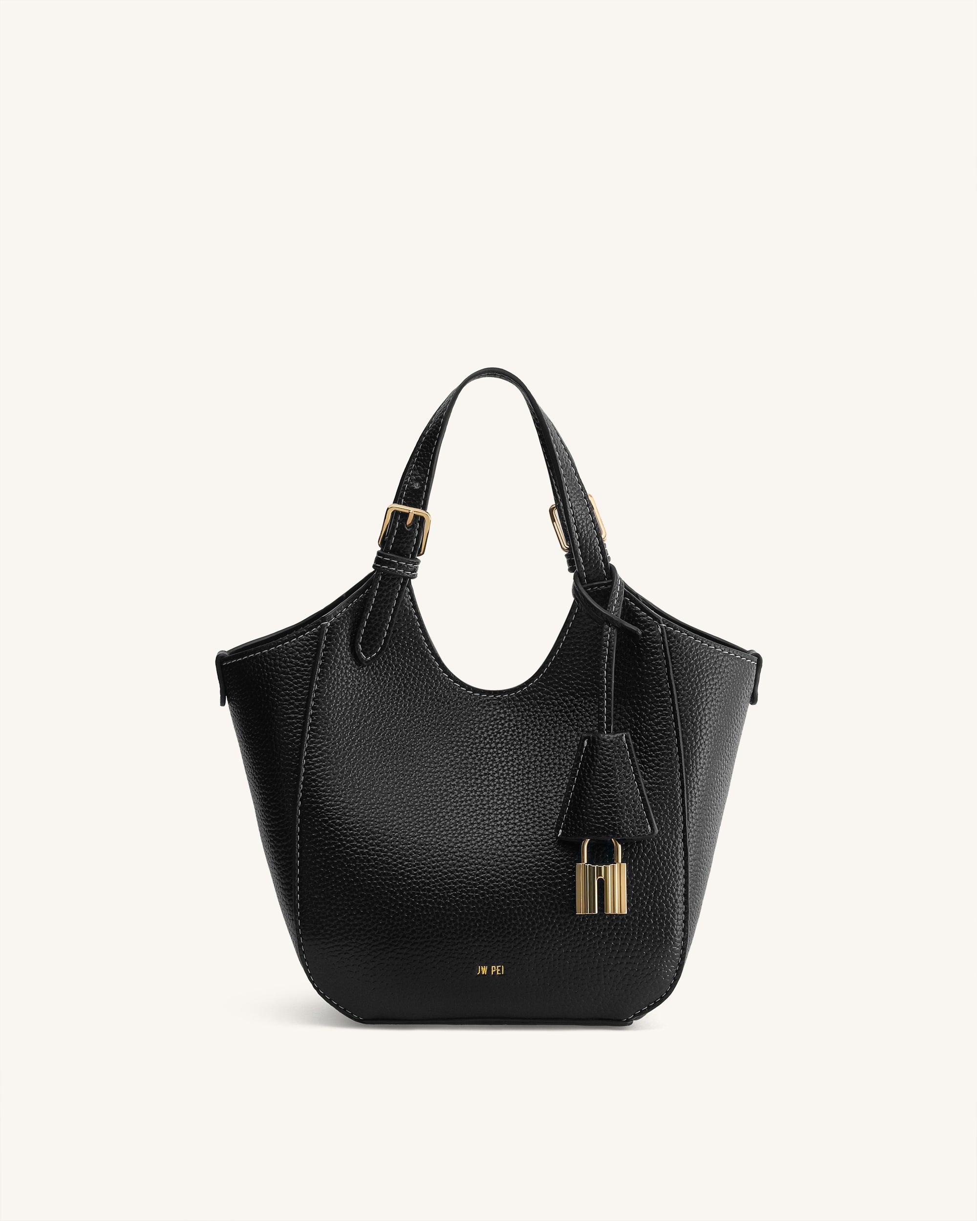Ines Padlock Tote Bag - Black - Image 4