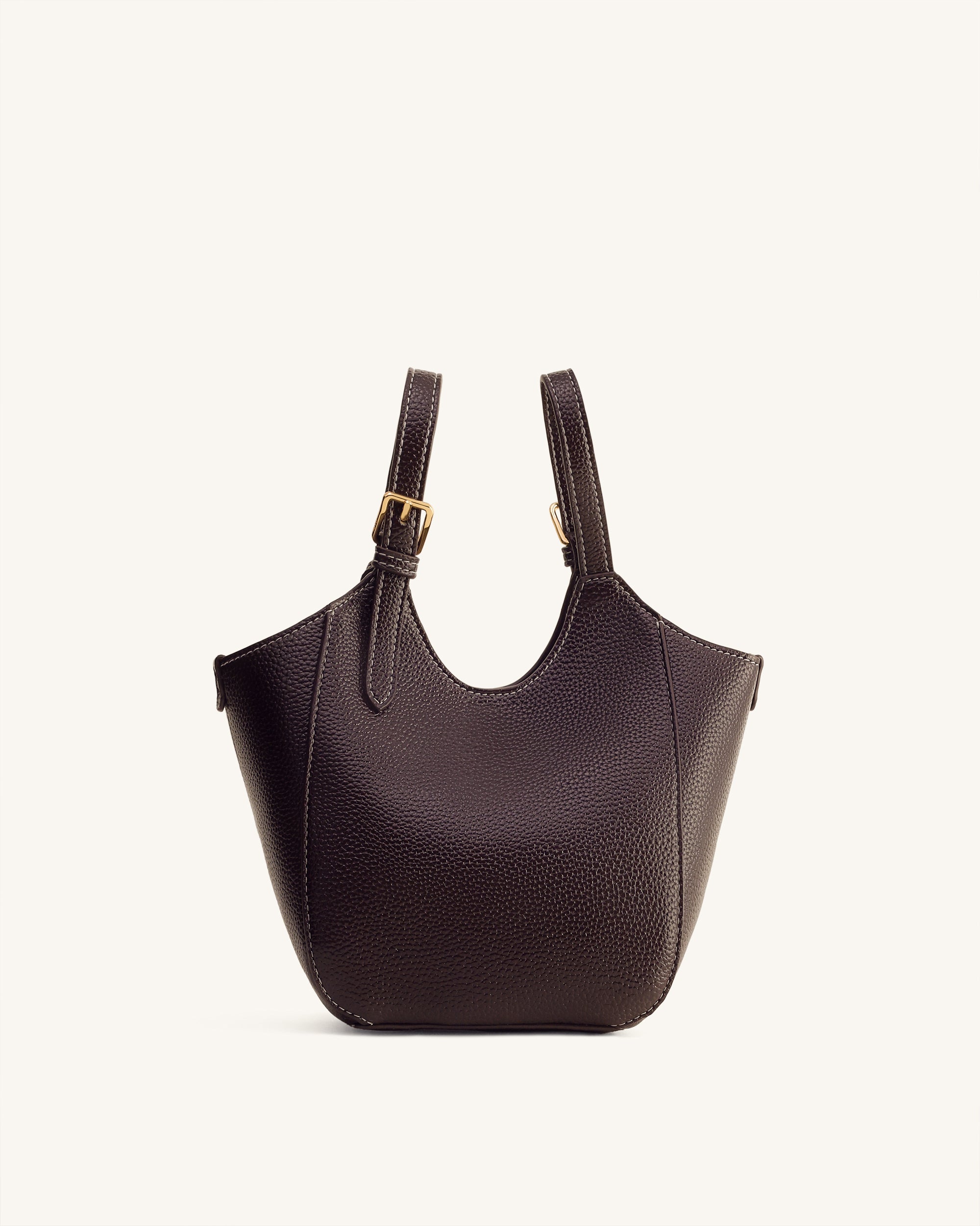 Ines Padlock Tote Bag - Dark Brown - Image 6