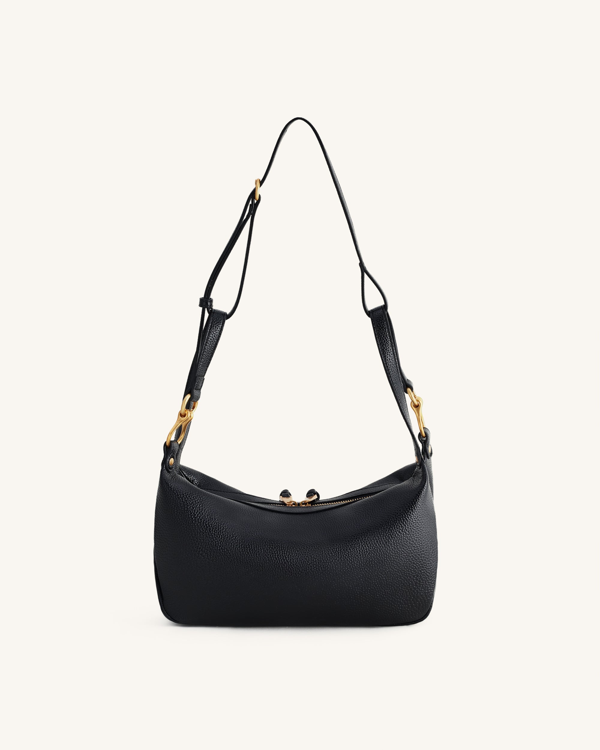 Selia Soft-Grain Crossbody Bag - Black - Image 4
