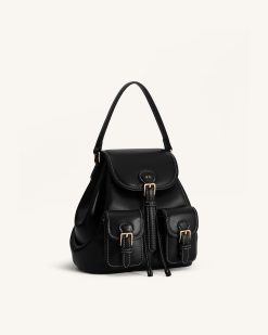 Alternative view of Harper Buckle Pocket Backpack - Black