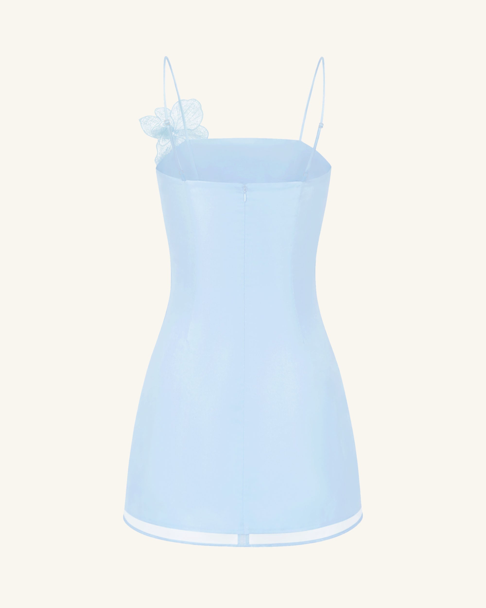 Orchid Appliqué Mini Dress - Blue - Image 4