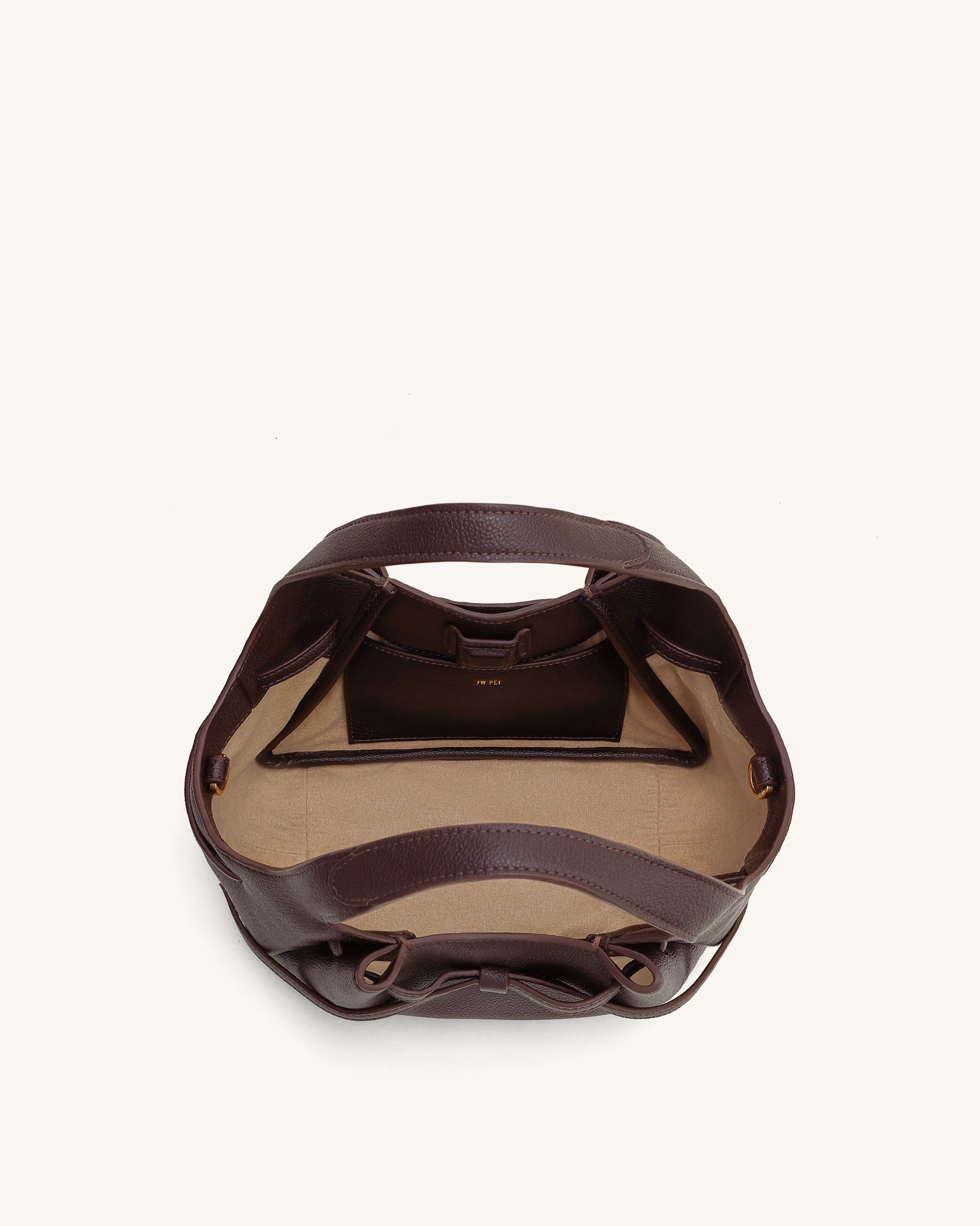 Mabel Soft Bow Tote Bag - Dark Brown - Image 5