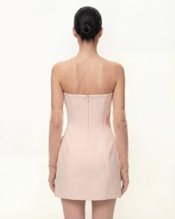 Alternative view of Iris Floral Print Strapless Dress - Pink