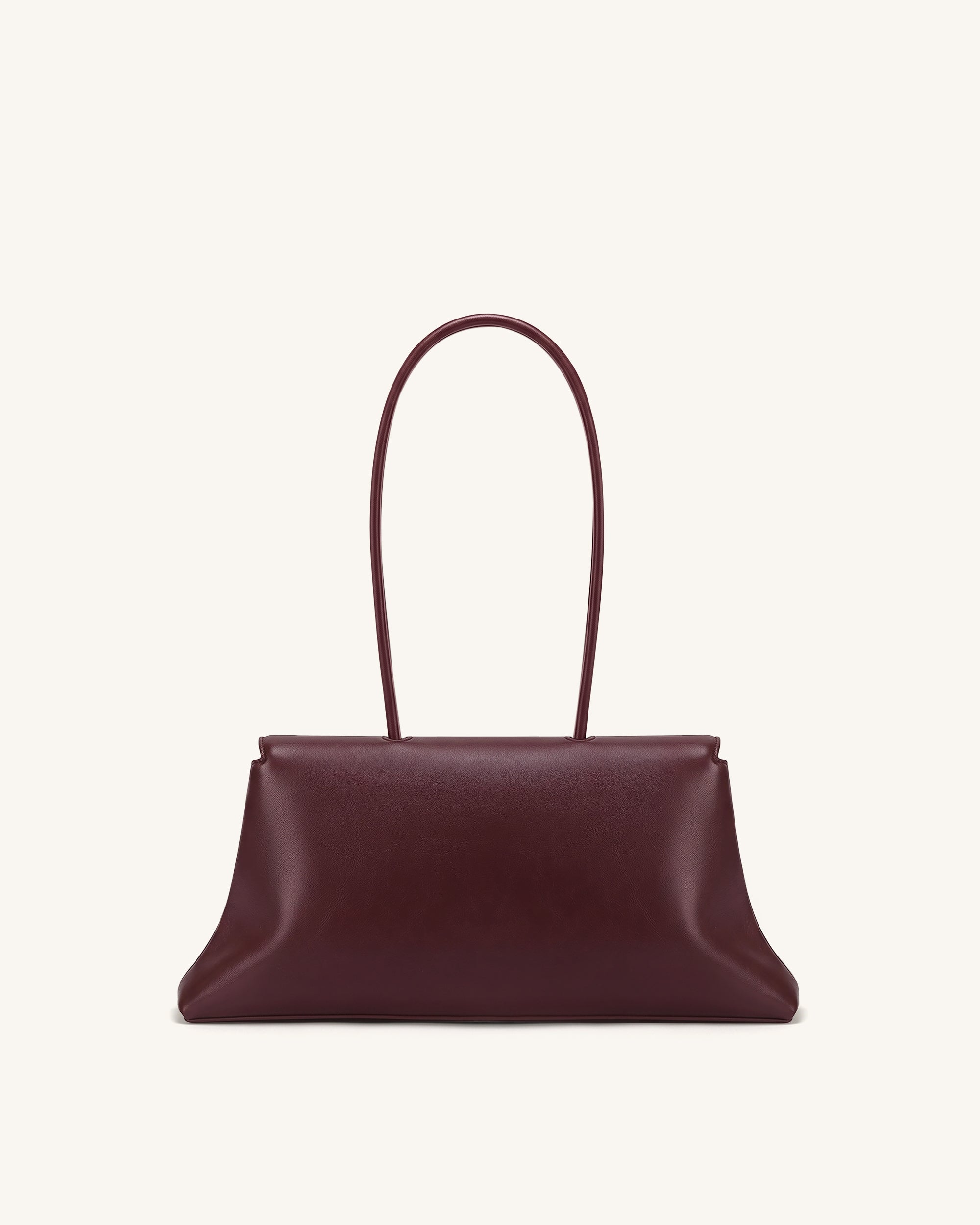 Selene Lock Flap Shoulder Bag - Burgundy - Image 3