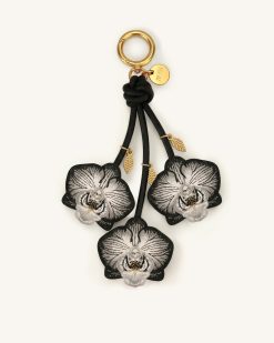 Orchid Bag Charm - Black