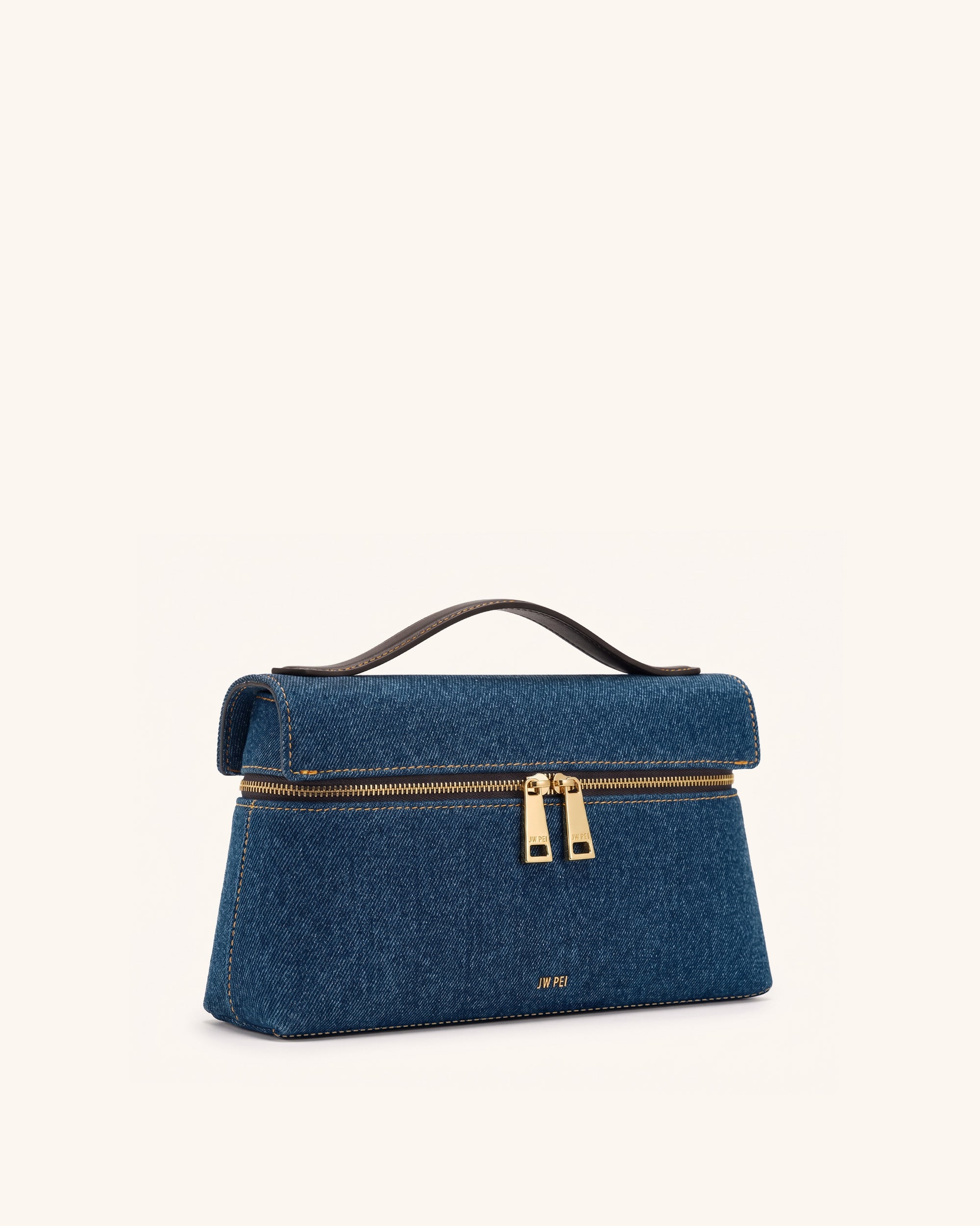 Thea Top Handle Bag - Blue Denim - Image 2