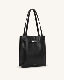 Alternative view of Noelle Belted Tote Bag - Black